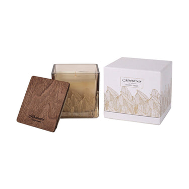 WOOD SAGE SQUARE MEDIUM CANDLE Genesis Candles, Collections, Genesis, Home Fragrance, €°¢‚