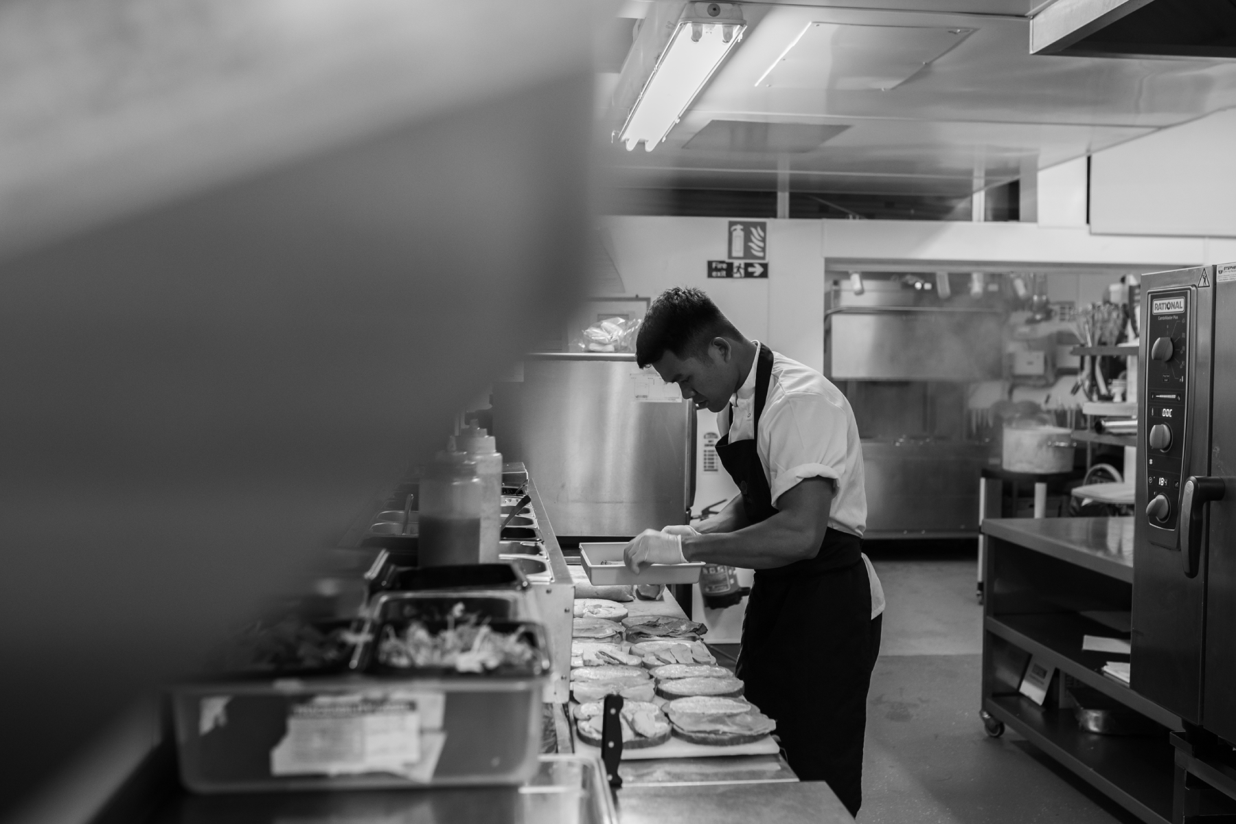 Chef preparing food in the Kitchen