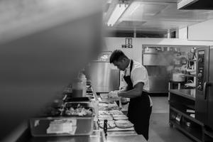 Chef preparing food in the Kitchen