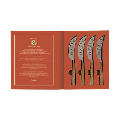 Pizza Cutter Knives In Novelty Gift Box - 4 piece