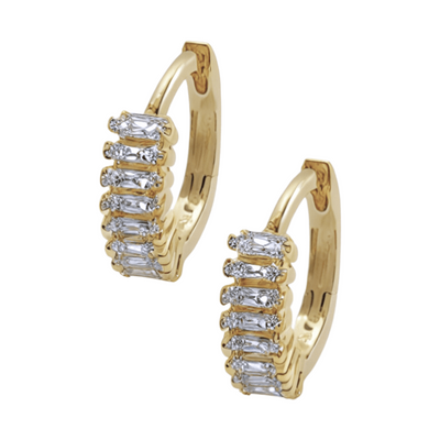 Baguette Huggie Earrings