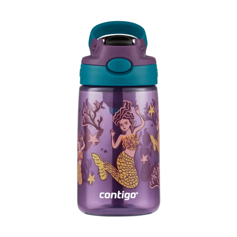 Easy Clean 420ml AUTOSPOUT™ Kids Water Bottle in Mermaids Pattern