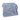 Merino Lambswool Blanket Denim White Horizontal Stripe