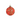 Transparent Glass Bauble - Red