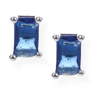 Blue Star Earring Stack Silver