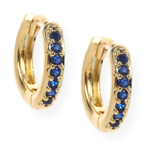 Blue Star Earring Stack Gold