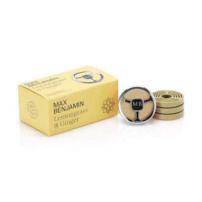 Car Fragrance Dispenser Gift Set - Lemongrass and Ginger