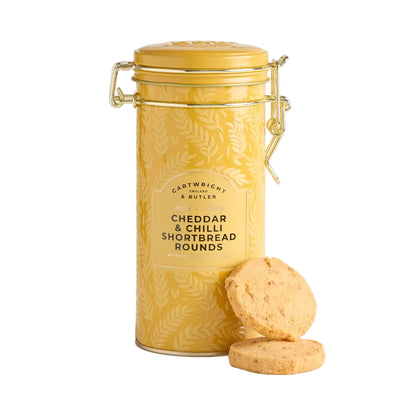 Cheddar & Chilli Shortbread Rounds in Tin