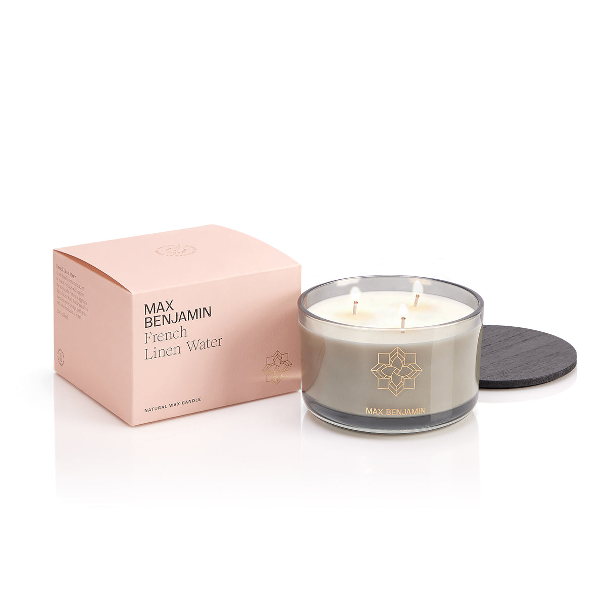 Max Benjamin 3 Wick Candle - French Linen Water 560g