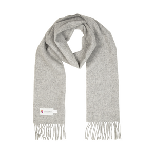 Irish Wool Scarf Medium Soft Grey