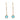 Zante Teal Earrings- Long