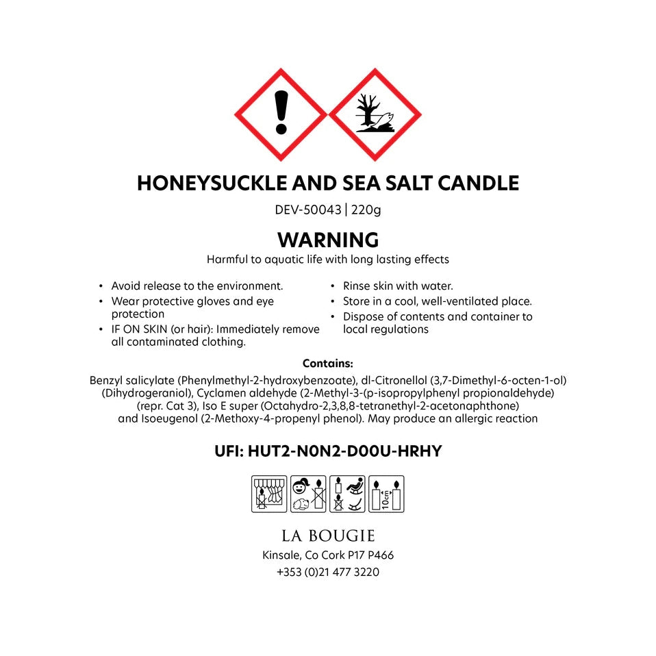 Honeysuckle & Sea Salt Candle