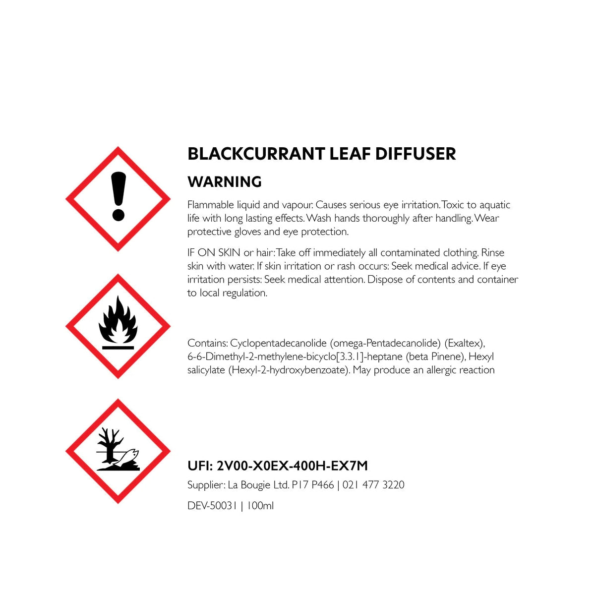 Blackcurrant Leaf Diffuser