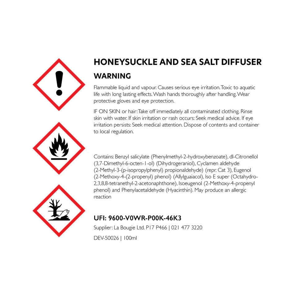 Honeysuckle & Sea Salt Room Diffuser