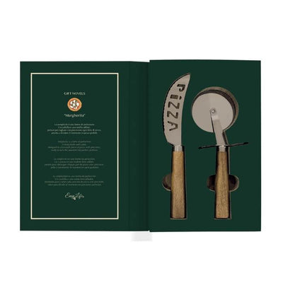 2 Piece Pizza Knife & Cutter Gift Box Set