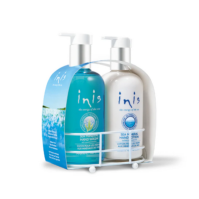 Inis Hand Care Caddy | Sea Mineral Hand Wash & Lotion Gift Set