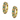 Amelia Green Huggie in Gold