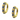 Amelia Amelia Blue Huggie in Gold