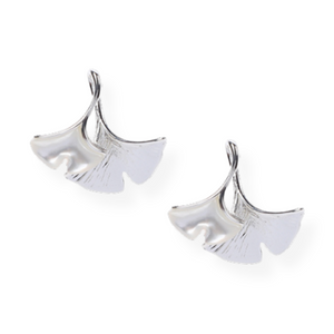 Ginko Pearl Earrings Silver