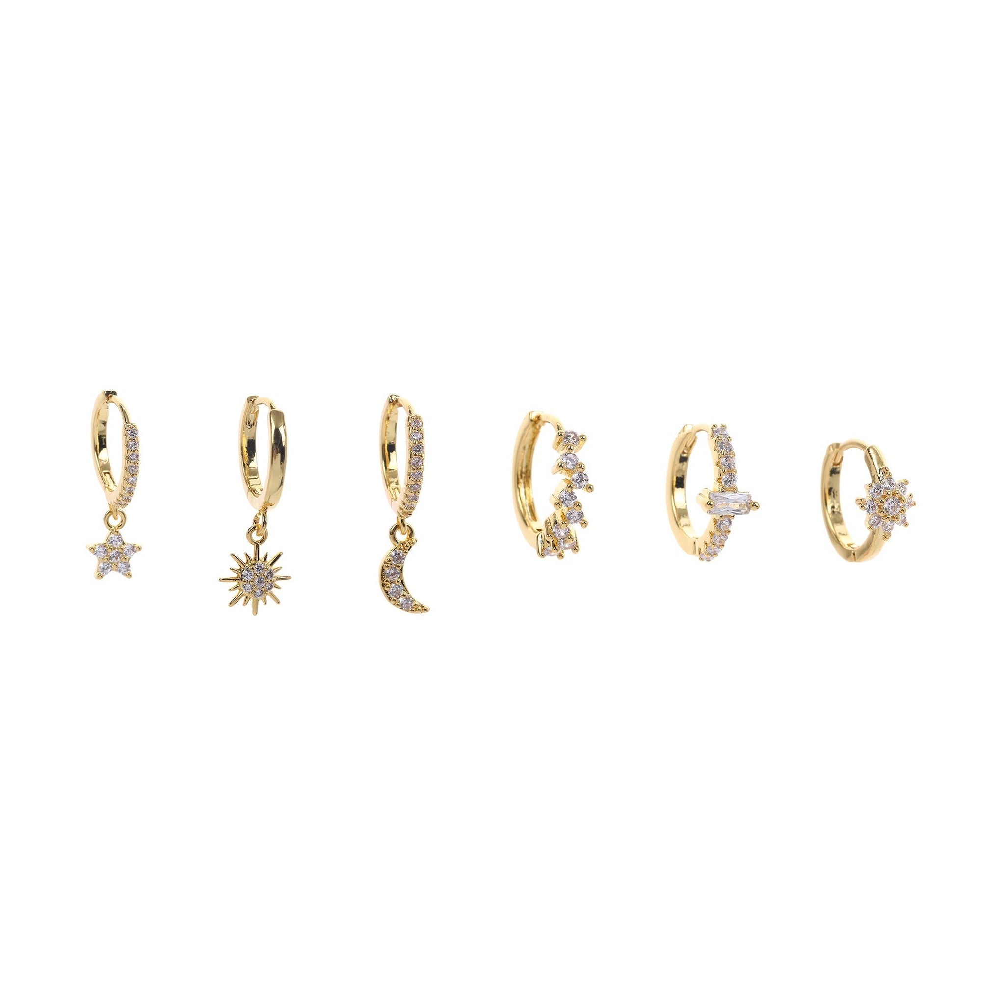 Sunrise Earring Stack Gold