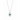 Sierra gold teardrop necklace with emerald green stone pendant