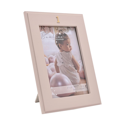 1st Birthday Photo Frame – Pink 4x6