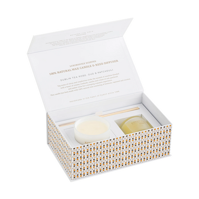 Dublin Tea Rose Diffuser And Candle Gift Set