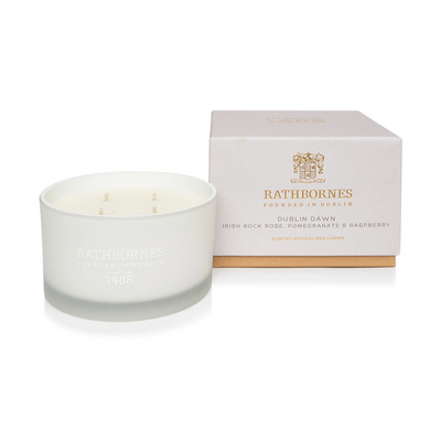 Dublin Dawn Scented Luxury Candle (Irish Rock Rose, Davana And Raspberries)