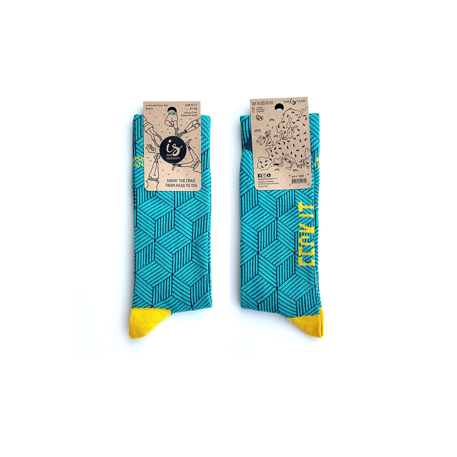 Feck It Socks in Blue (Size 8-12)