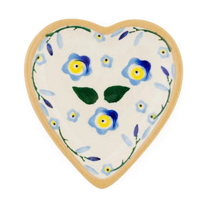 Tiny Heart Plate in Forget Me Not
