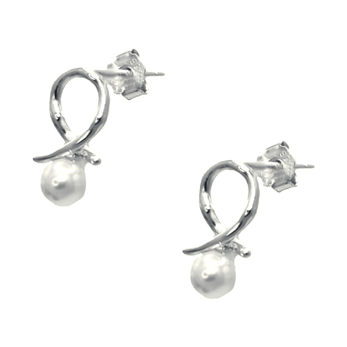 Paru Stud Earrings Silver