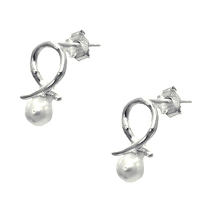 Paru Stud Earrings Silver