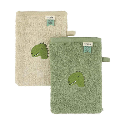 Washcloths 2-Pack - Aura Dino