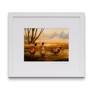 Woodland Pheasants Framed Art (Large)