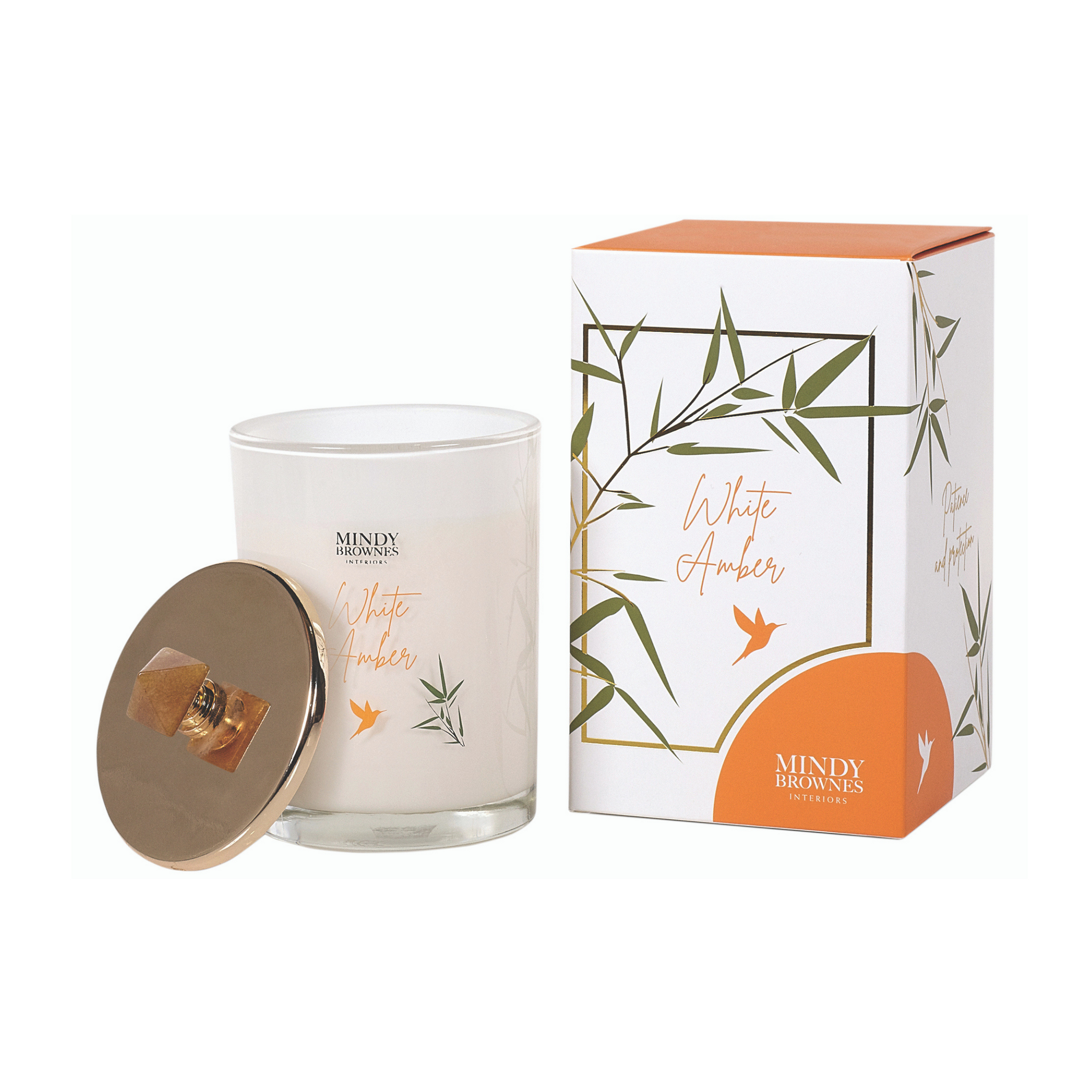 White Amber Scented Candle