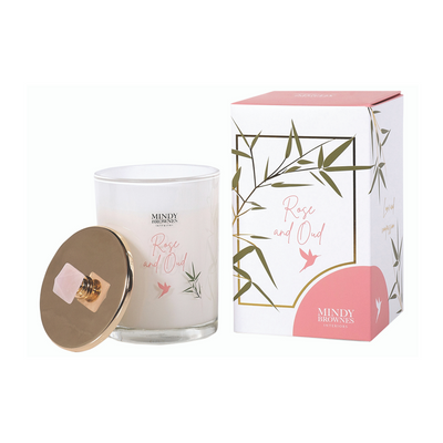 Rose and Oud Scented Candle